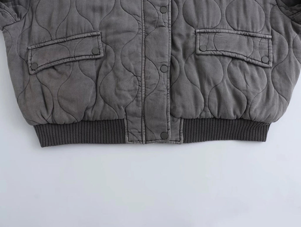 Ella | Women’s Oversized Quilted Casual Bomber Jacket
