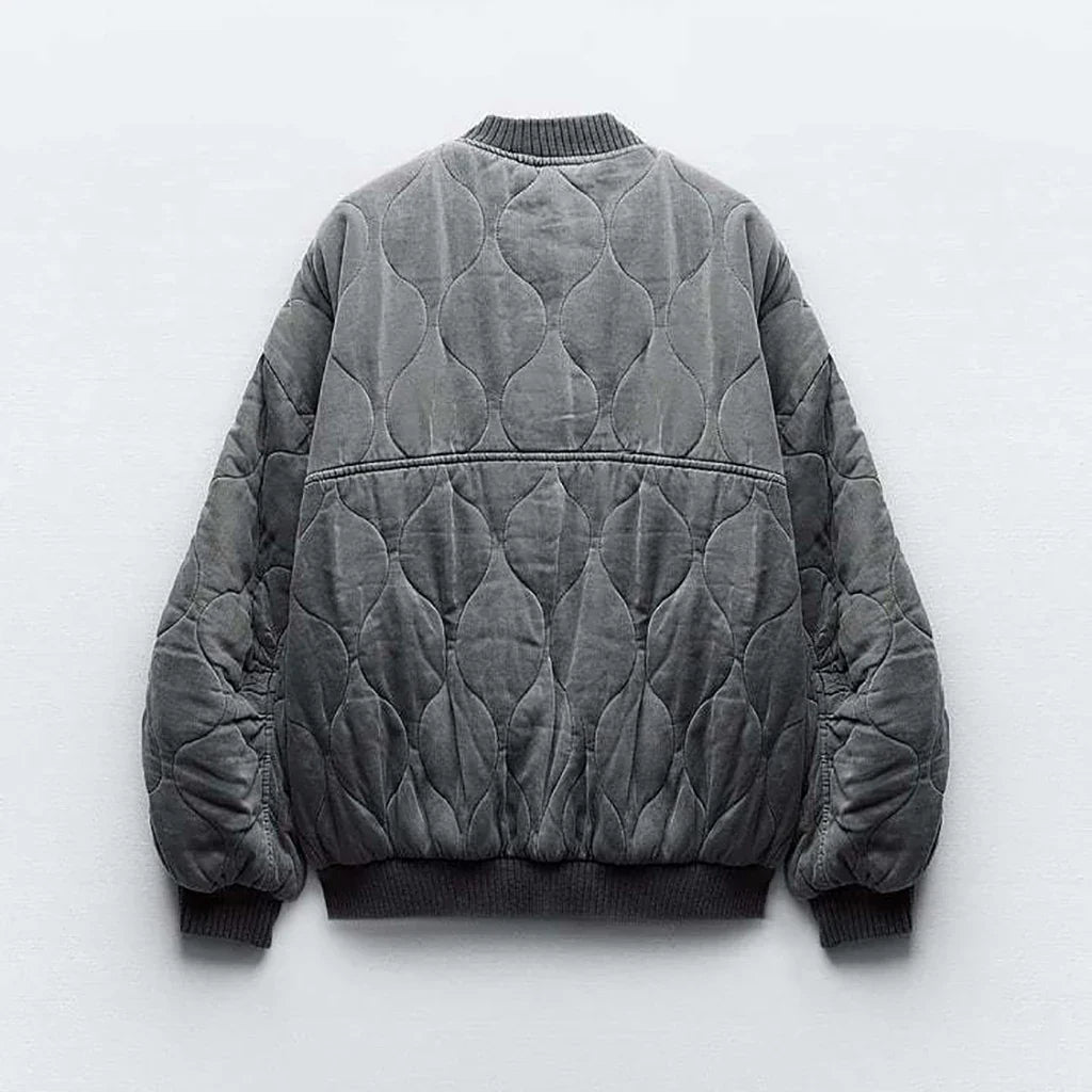Ella | Women’s Oversized Quilted Casual Bomber Jacket