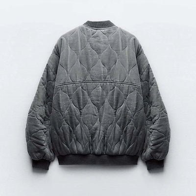 Ella | Women’s Oversized Quilted Casual Bomber Jacket