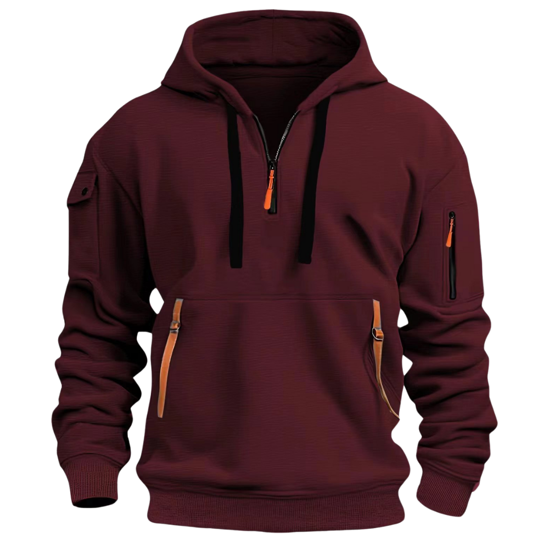 Jayden | Men’s Long Sleeve Utility Pocket Style Hoodie