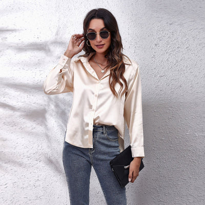 Sydney | Women’s Casual Workwear Loose Fit Satin Blouses