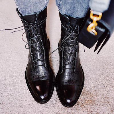 Sophia | Women’s Lace-Up Leather Ankle Boots