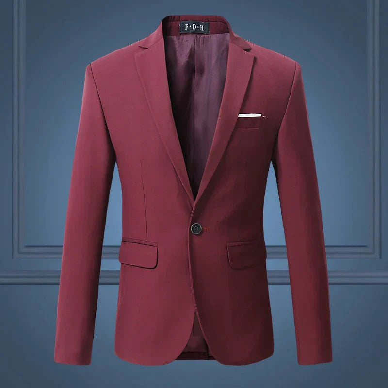 Andrew | Men’s Classic One Button Tailored Suit Blazer