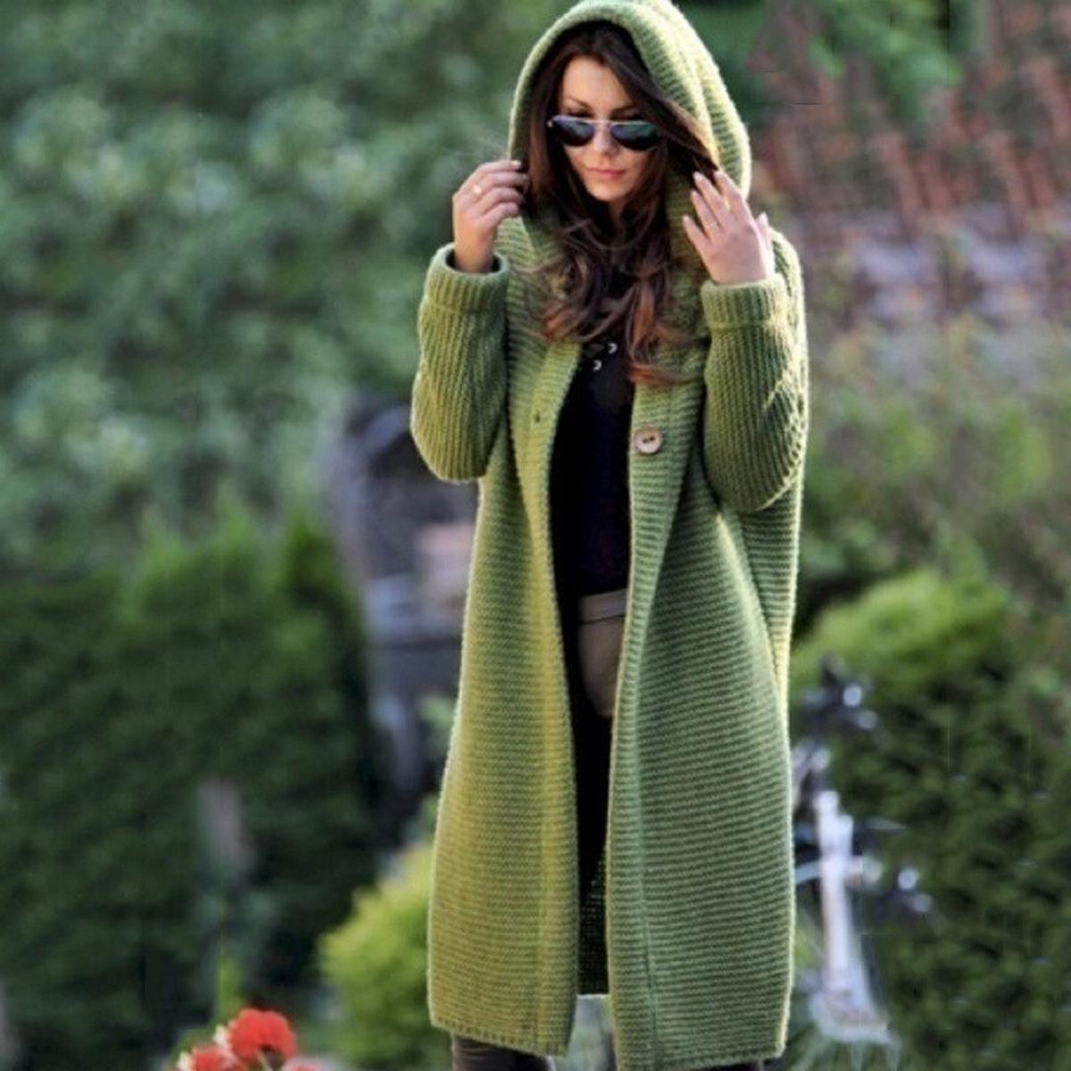 Madison | Women’s Cozy Knit Hooded Maxi Cardigan