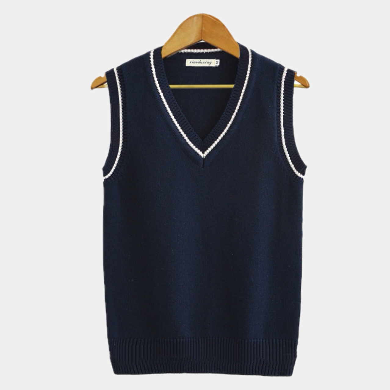 Charles | Men’s V-Neck Cable Knit Sleeveless Sweater Vest