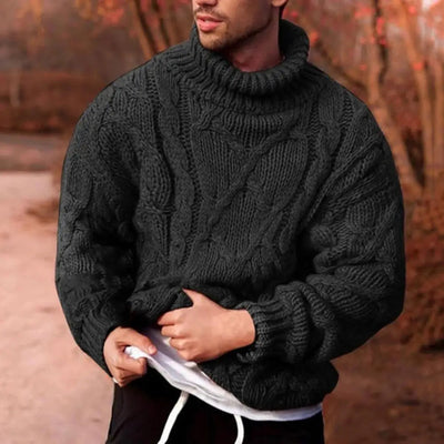 James | Men Classic Knit Turtleneck Winter Sweater
