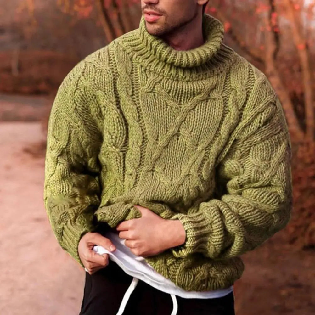 James | Men Classic Knit Turtleneck Winter Sweater