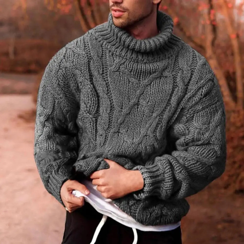 James | Men Classic Knit Turtleneck Winter Sweater