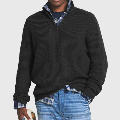 Edward | Men’s Ribbed Knit Half-Zip Sweater