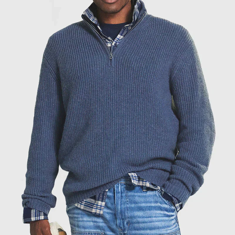 Edward | Men’s Ribbed Knit Half-Zip Sweater