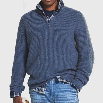 Edward | Men’s Ribbed Knit Half-Zip Sweater