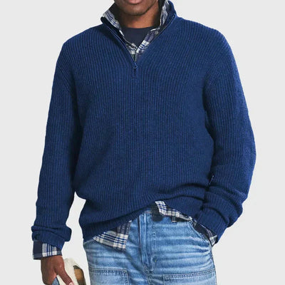 Edward | Men’s Ribbed Knit Half-Zip Sweater