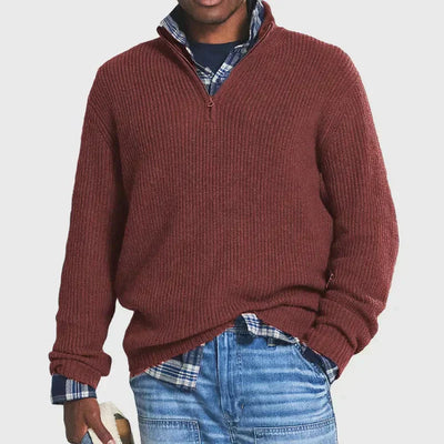 Edward | Men’s Ribbed Knit Half-Zip Sweater