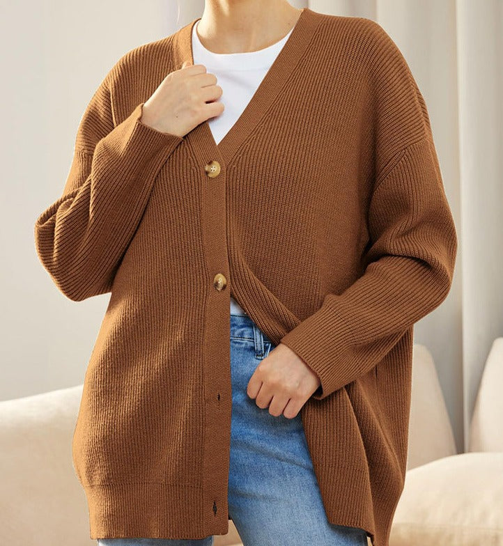 Evelyn | Women’s Winter Knit Casual Button Up  Cardigan