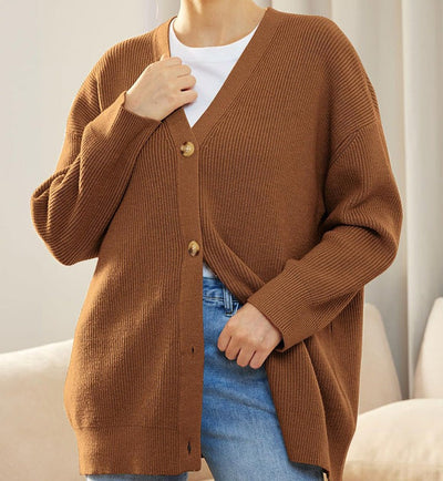 Evelyn | Women’s Winter Knit Casual Button Up  Cardigan