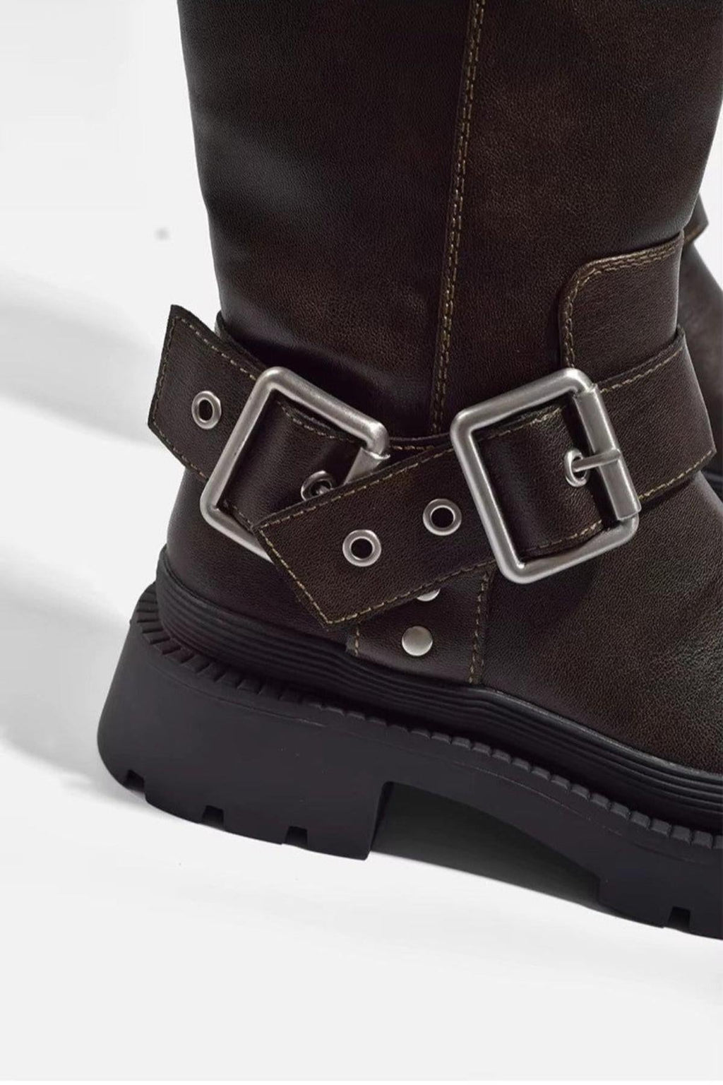 Violet | Women’s Mid Calf Buckle Strap Boots