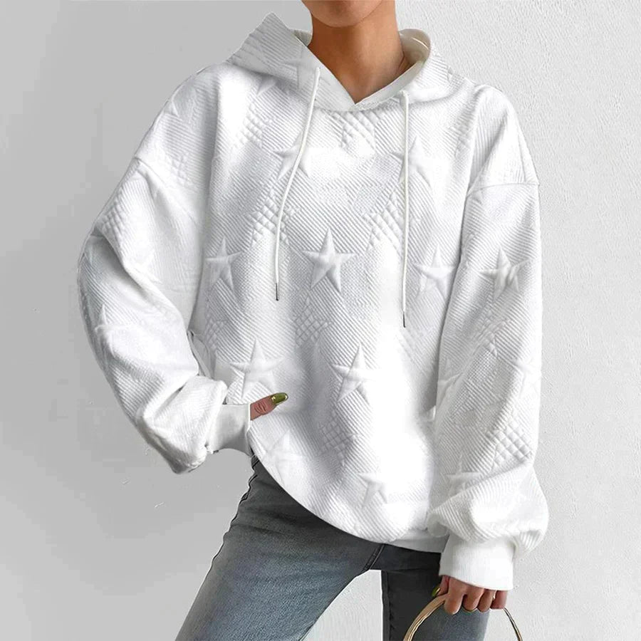 Lauren | Women's Casual Star-Embossed Hoodie
