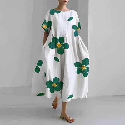Jacklyn | Women Relaxed Style Flower Midi Dress
