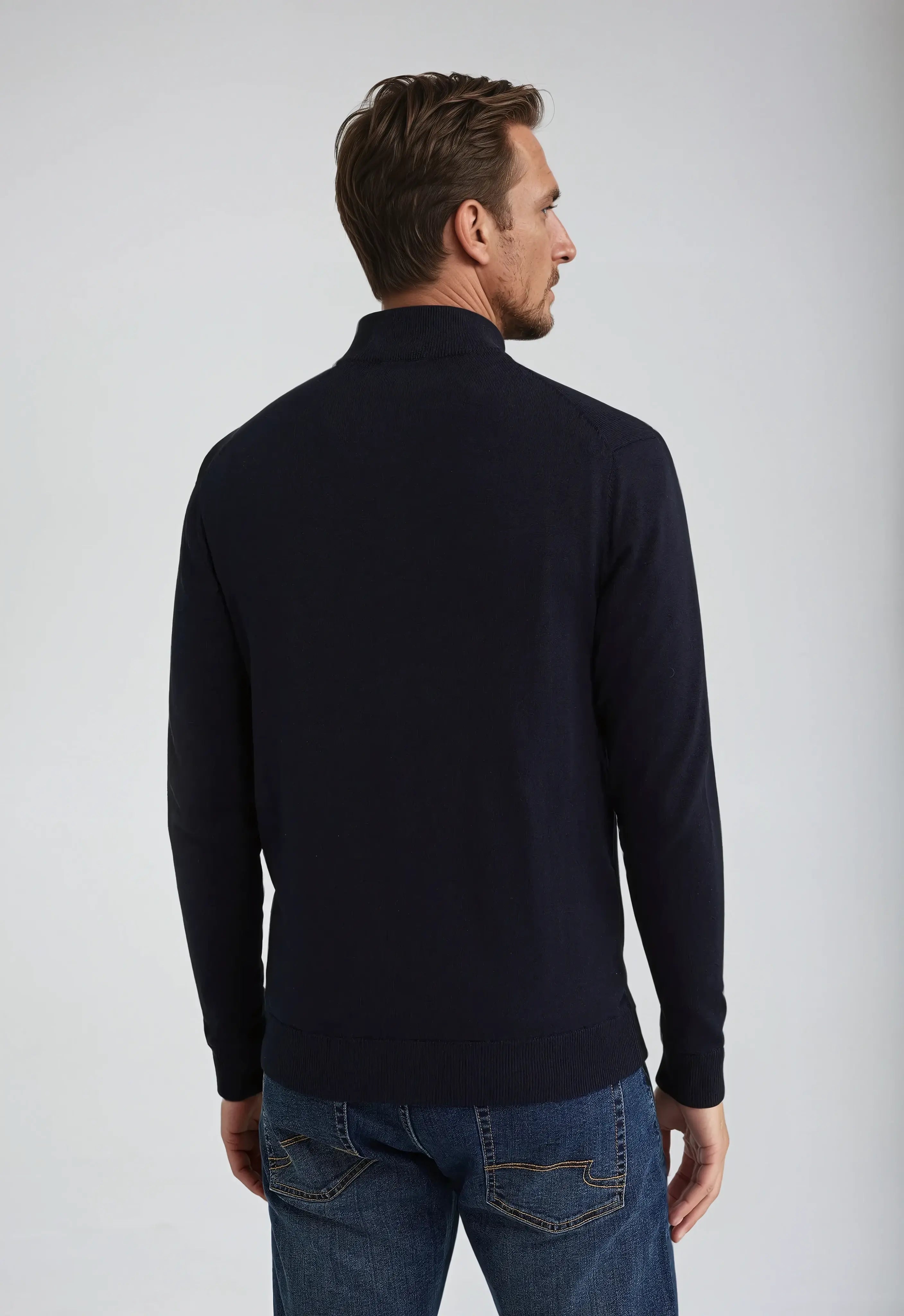 Jacob | Men’s Full Zip High Neck Sweater