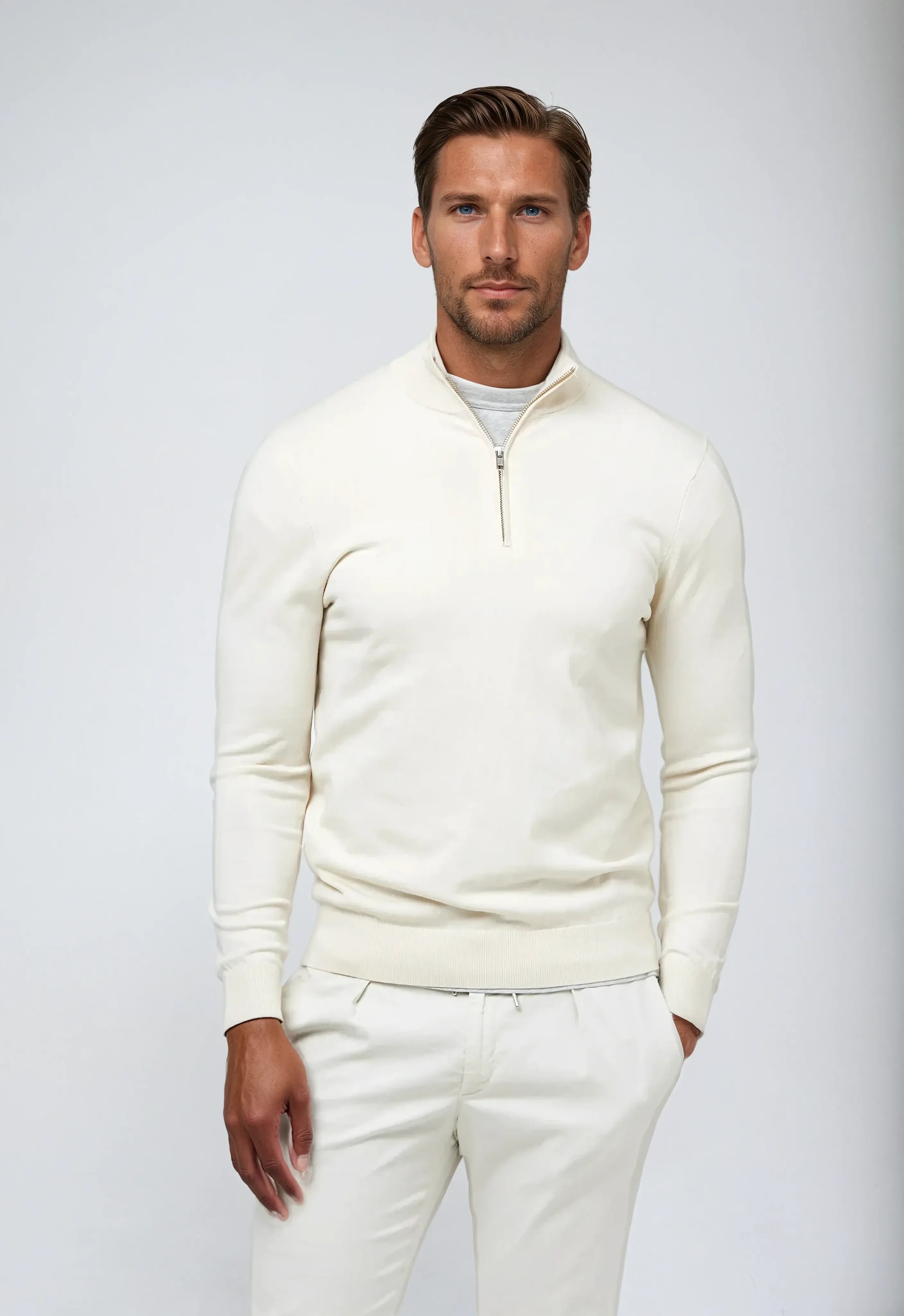 Gavin | Men’s Winter Classic Quarter Zip Knit Sweater