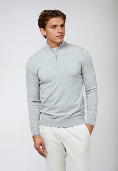 Gavin | Men’s Winter Classic Quarter Zip Knit Sweater