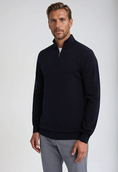 Gavin | Men’s Winter Classic Quarter Zip Knit Sweater