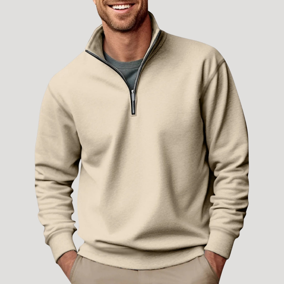 Henry | Men’s Casual Quarter Zip Collar Sweatshirt