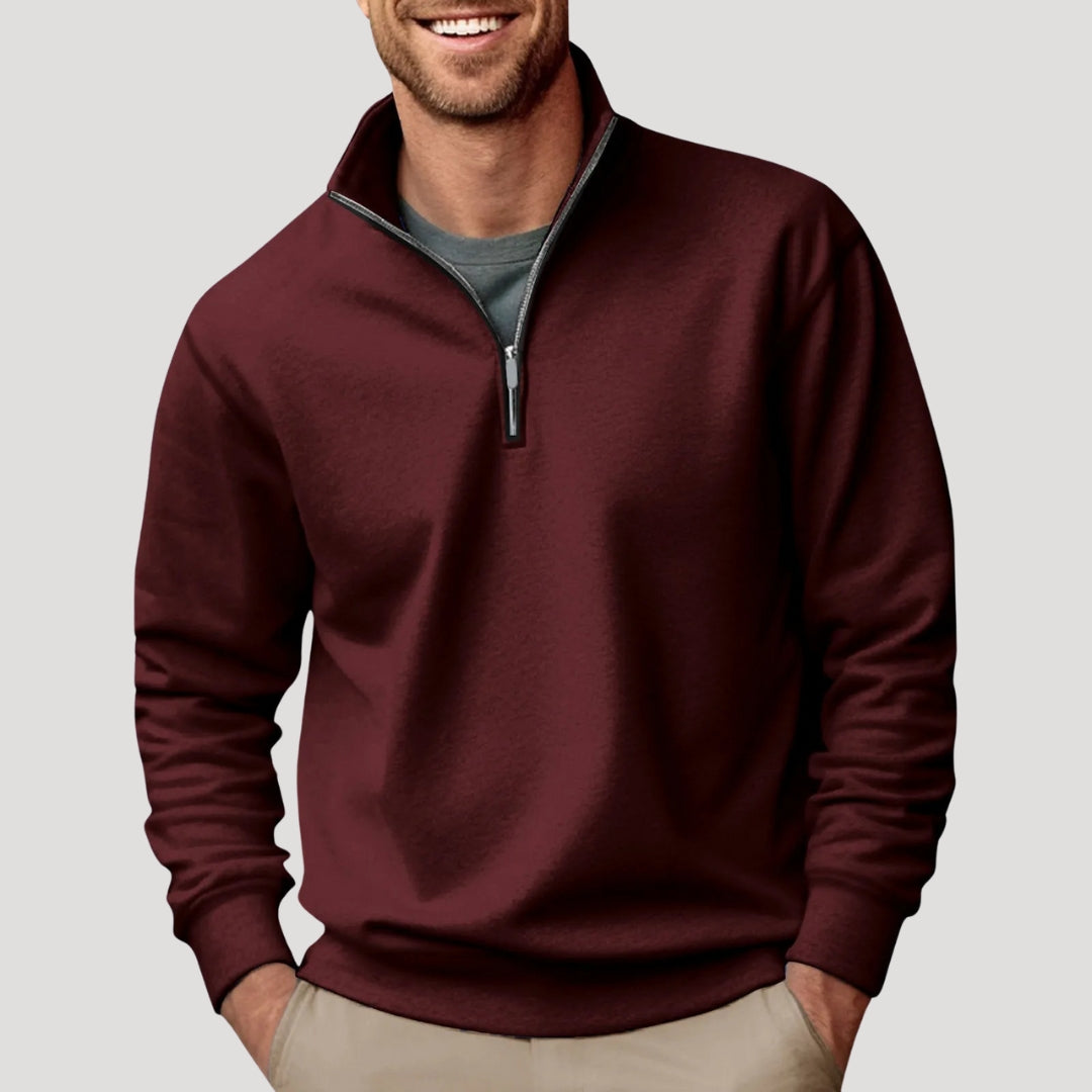 Henry | Men’s Casual Quarter Zip Collar Sweatshirt
