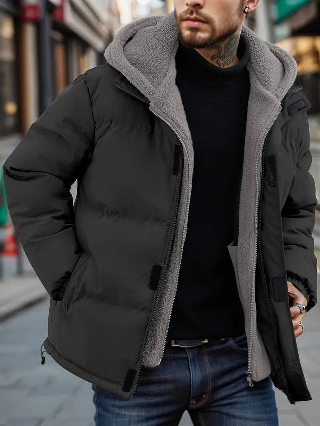 James | Men’s Hooded Warm Street Style Jacket
