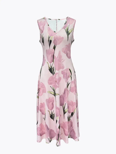 Isabella | Women Floral Print Two-Piece Flowy Midi Dress