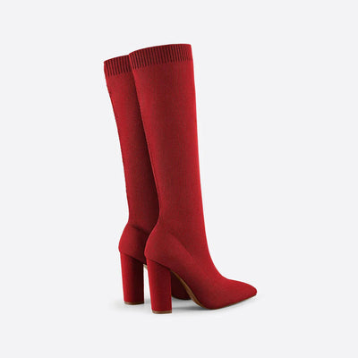 Charlotte | Women’s Winter High Heeled Knee-High Boots