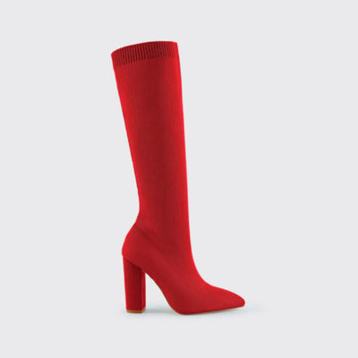 Charlotte | Women’s Winter High Heeled Knee-High Boots