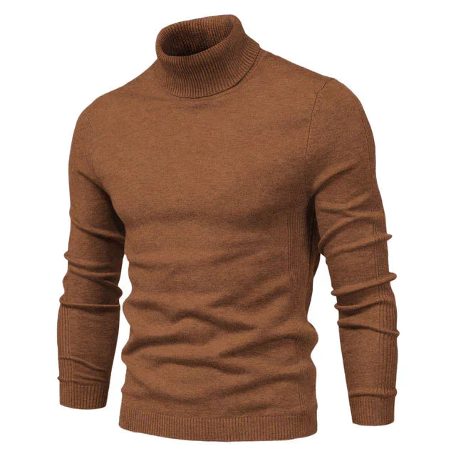 Andrew | Warm Knitted High Neck Sweater For Men