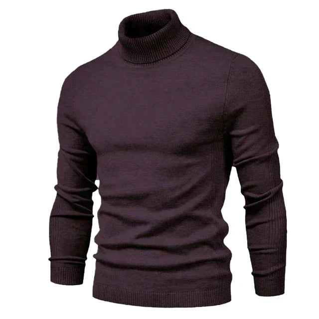Andrew | Warm Knitted High Neck Sweater For Men