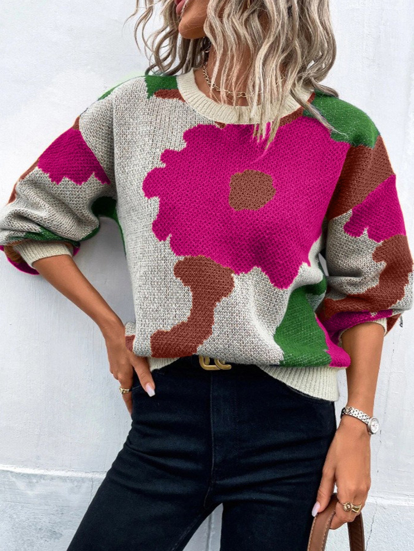 Sydney | Women's Floral Print Pullover Sweater