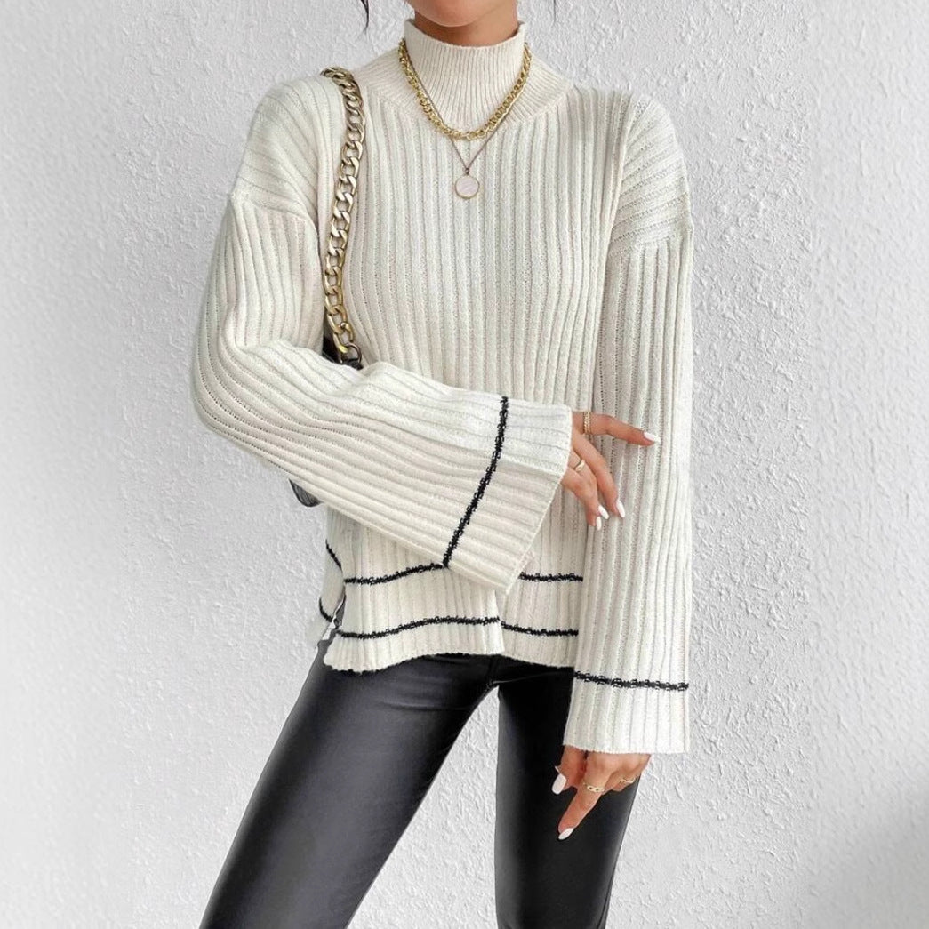 Jacklyn | Women’s Winter Loose Fit Ribbed Knit Sweater