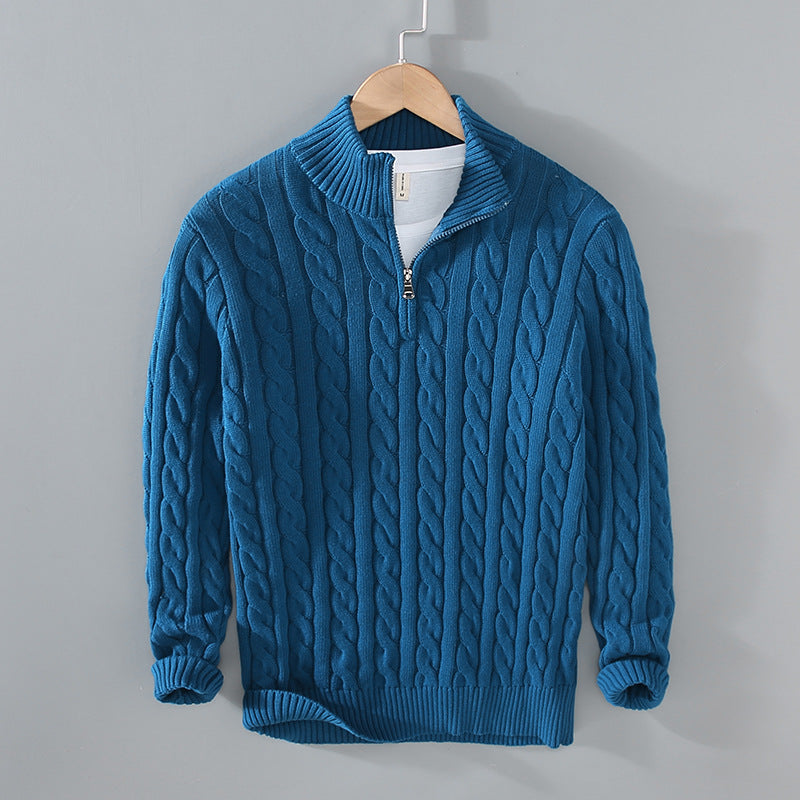 Blake | Men’s Half-Zip Pullover with Cable Pattern