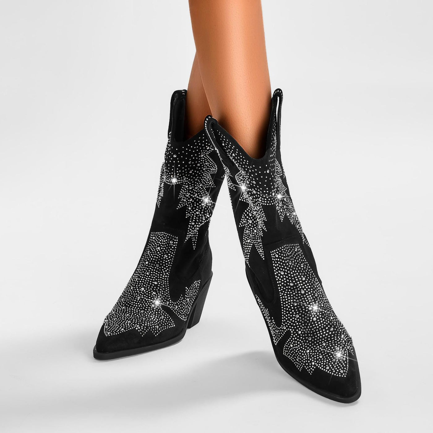 Alice | Women’s Trendy Western Boots with Rhinestone Detail