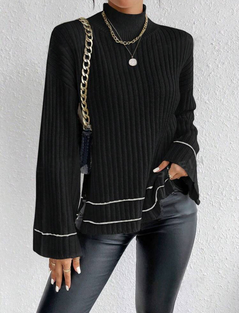 Jacklyn | Women’s Winter Loose Fit Ribbed Knit Sweater