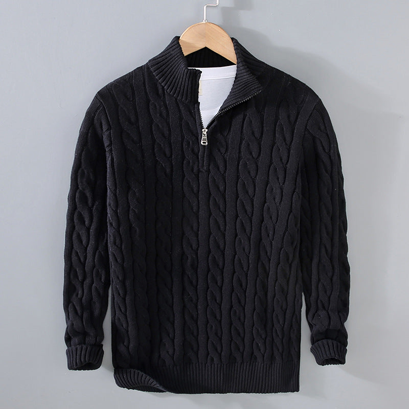 Blake | Men’s Half-Zip Pullover with Cable Pattern