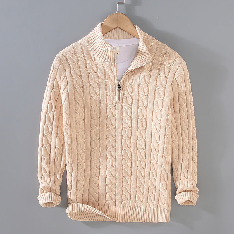 Blake | Men’s Half-Zip Pullover with Cable Pattern