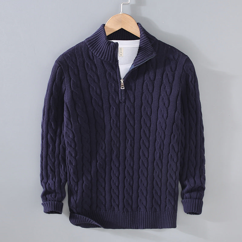 Blake | Men’s Half-Zip Pullover with Cable Pattern