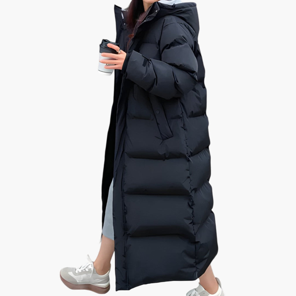 Riley | Women’s Elegant Hooded Quilted Puffer Coat