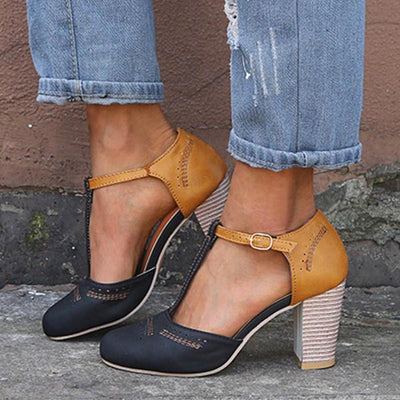 Olivia | Women’s Vintage Style Ankle Strap Heels