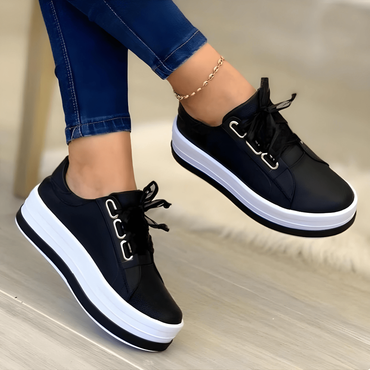 Violet | Women Trendy Elevated Sole Casual Sneaker