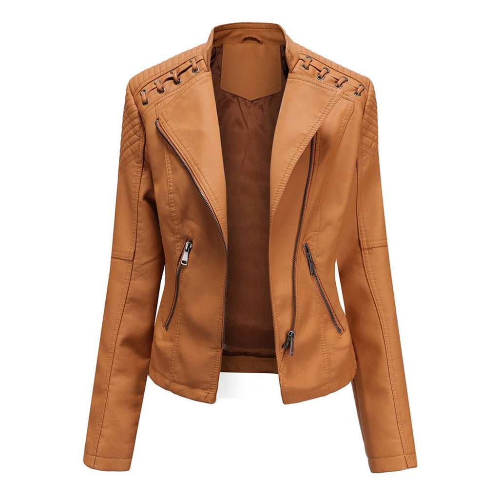 Jasmine | Women’s Trendy Zipper Front Jacket