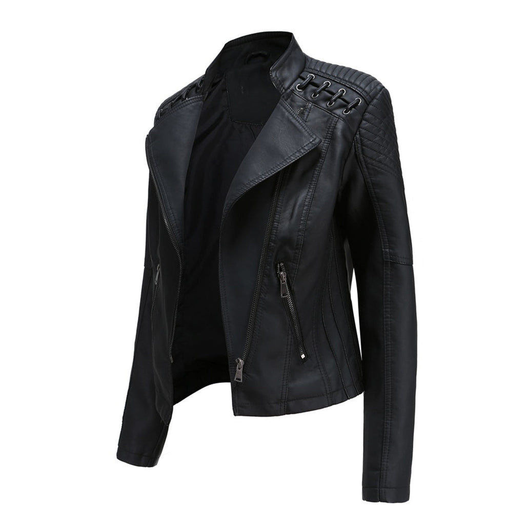 Jasmine | Women’s Trendy Zipper Front Jacket