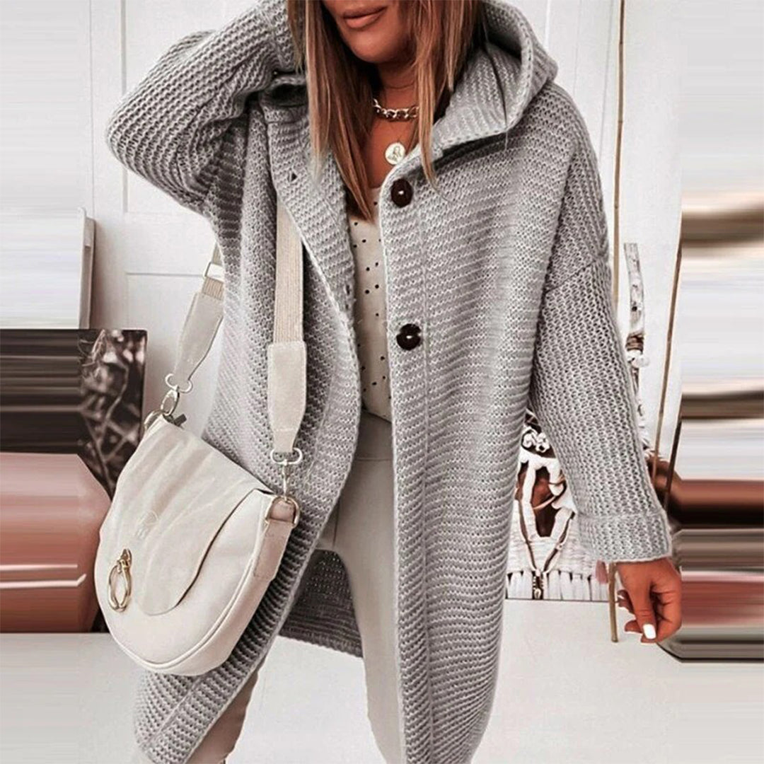 Megan | Women’s Hooded Long Sleeve Winter Cardigan