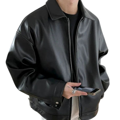 Colton | Men’s Oversized Leather Bomber Jacket