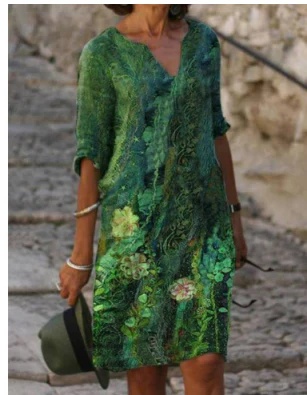 Hailey | Women’s Floral V-Neck Midi Dress